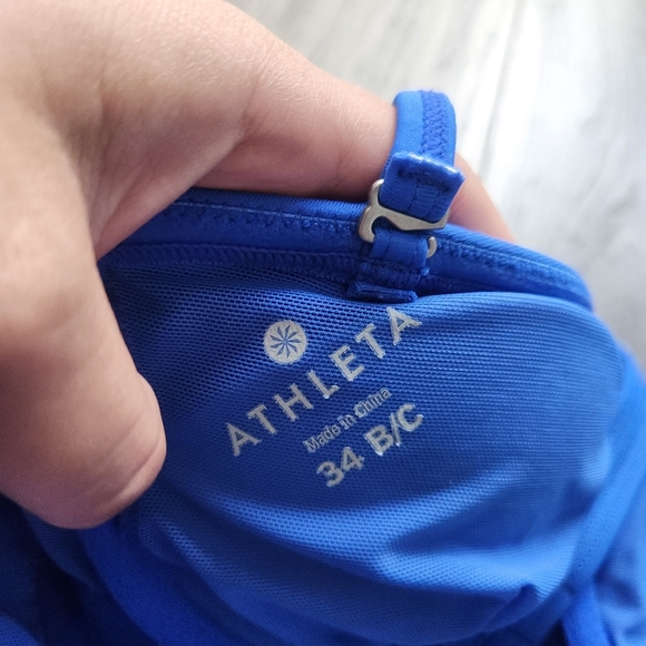 Athleta Blue Bandeau Tankini Top 34B/C - Picture 6 of 7